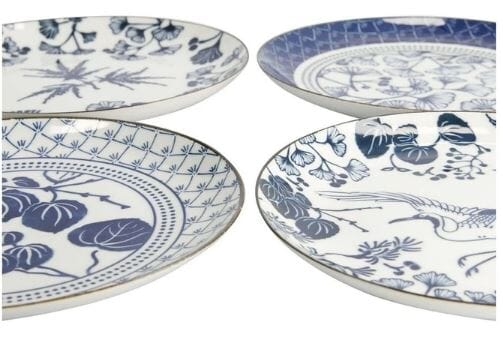 Tokyo Design Studio Flora Japonica Mixed Plate Giftset 4 Piece 25cm In Multi Loose Dinnerware The Cooks Kitchen 