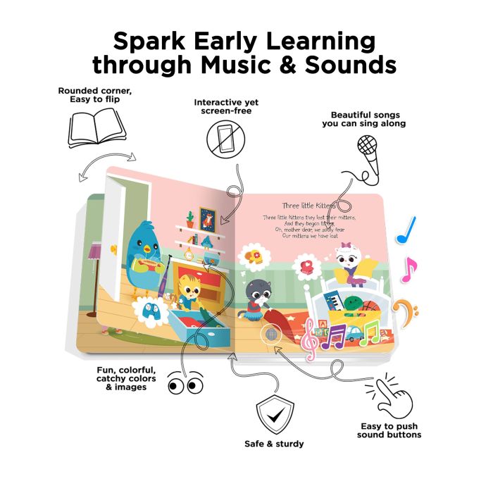 Ditty Bird Animal Songs Multi-coloured 16x2x16cm