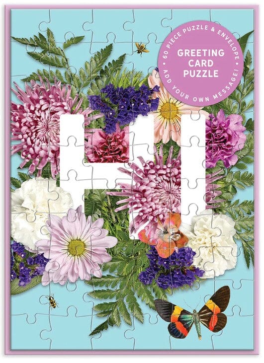 Say It With Flowers Hi Greeting Card Puzzle Novelty Gifts The Cooks Kitchen 
