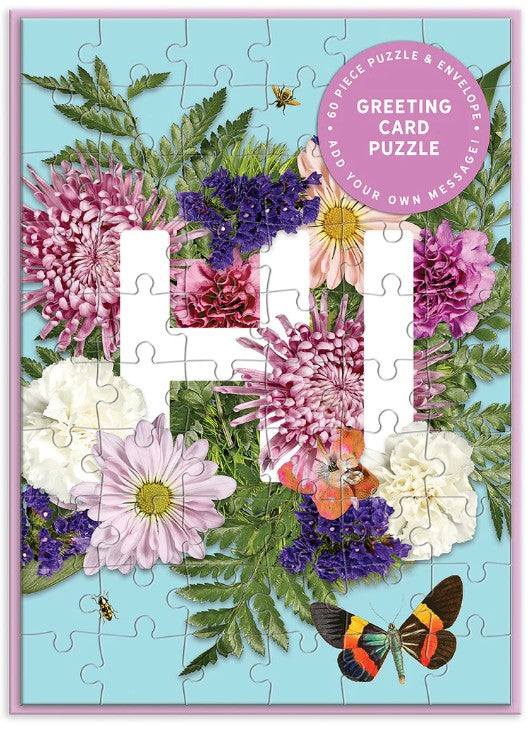 Say It With Flowers Hi Greeting Card Puzzle