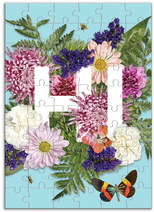 Say It With Flowers Hi Greeting Card Puzzle
