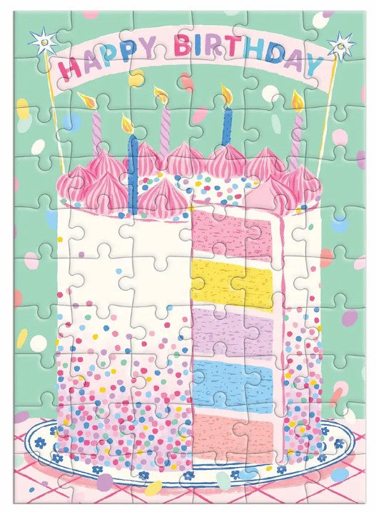 Confetti Birthday Cake Greeting Card Puzzle