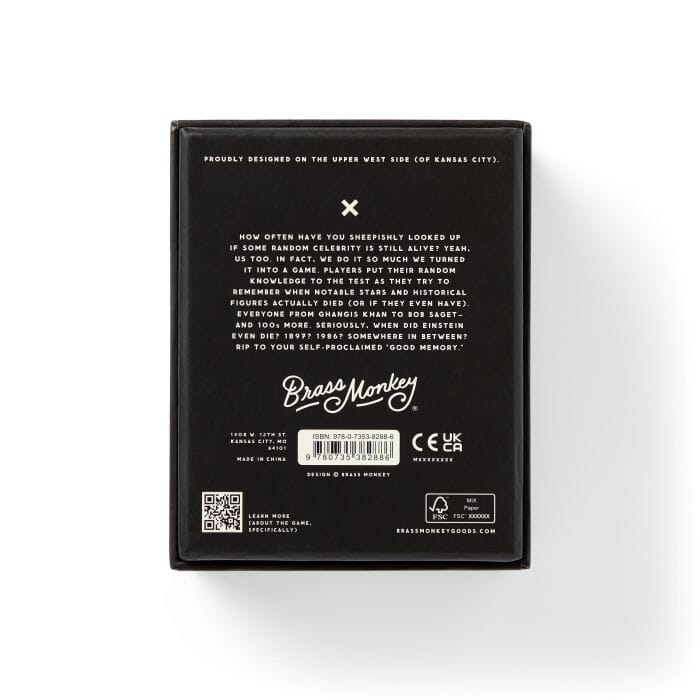 Brass Monkey How Dead Are They? Social Game Novelty Gifts The Cooks Kitchen 