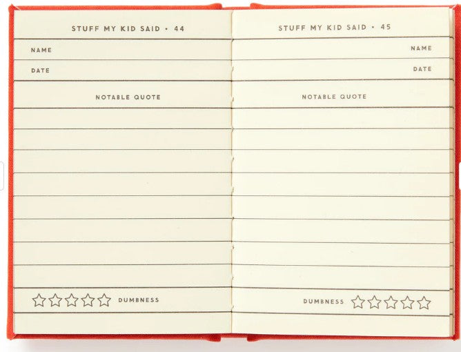 Dumb Things My Kid Said Tiny Diary 