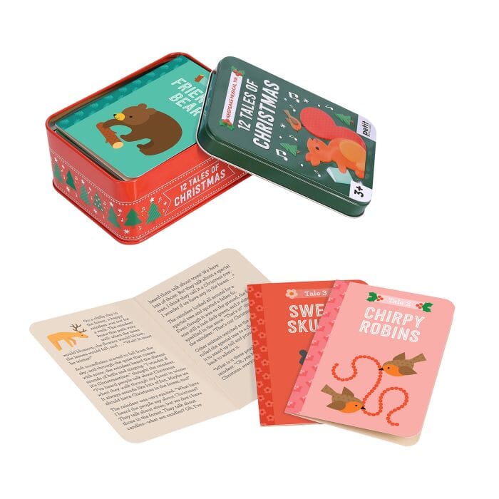Petit Collage 12 Tales Of Christmas Keepsake Musical Tin 8x18x12cm Novelty Gifts The Cooks Kitchen 