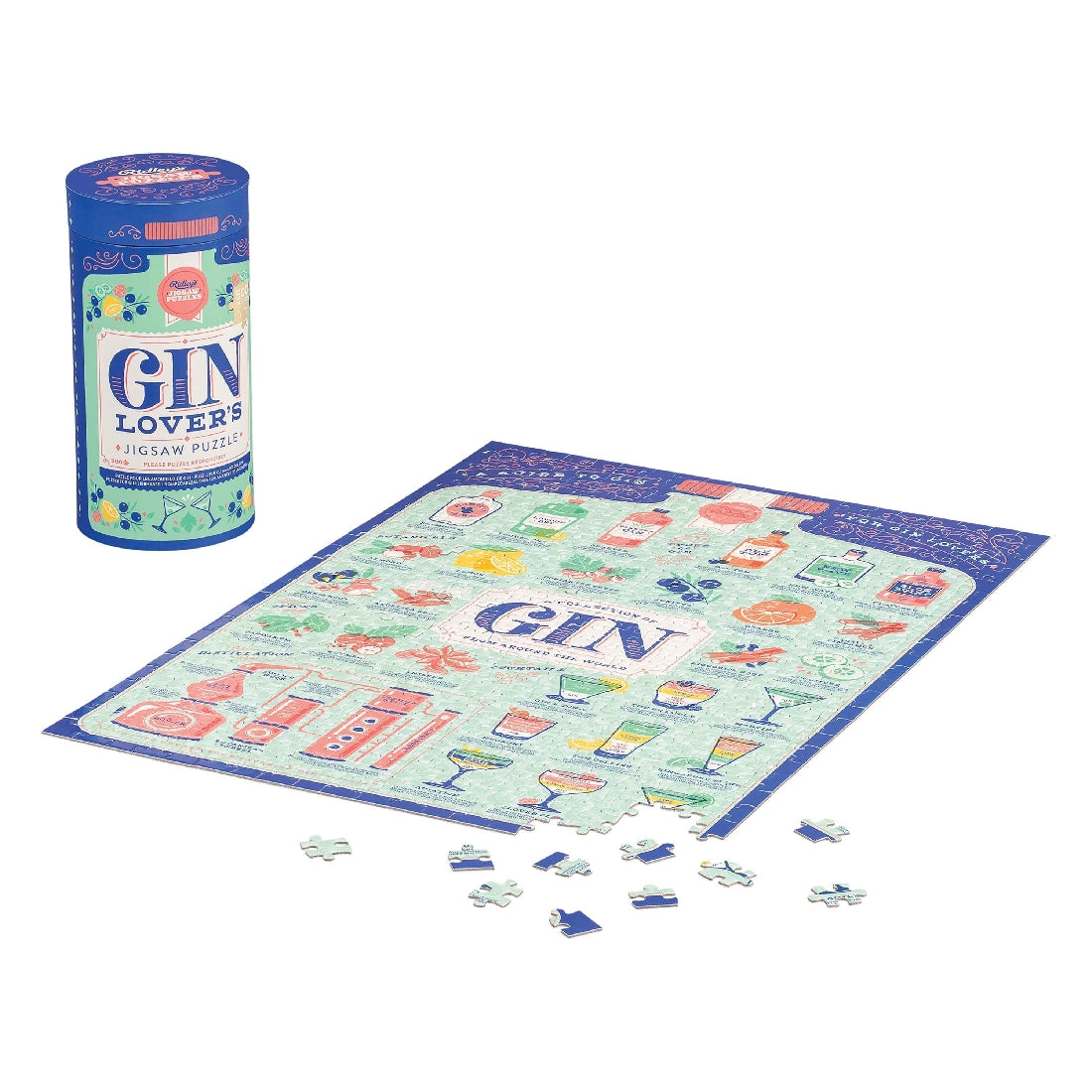 Ridley's Gin Lover's 500 Piece Jigsaw Puzzle Multi-coloured 35x48.3x0.6