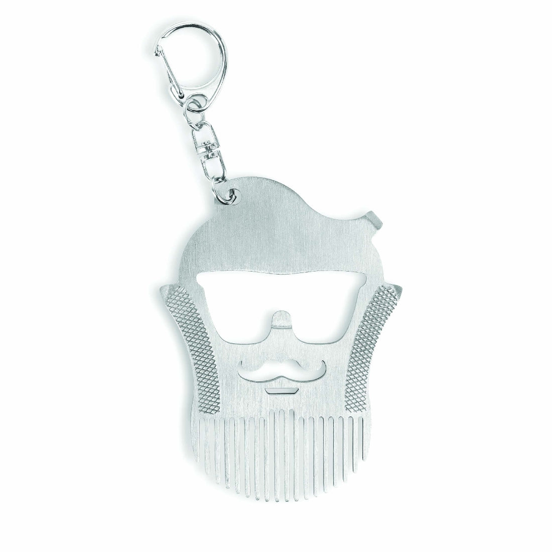 Kikkerland Beard Comb Tool Silver 6x10x1cm