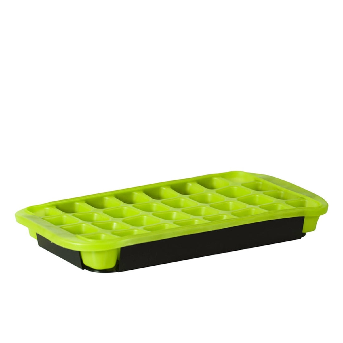 Avanti 32 Cup Flexible Ice Cub Tray With Base Tray - Green