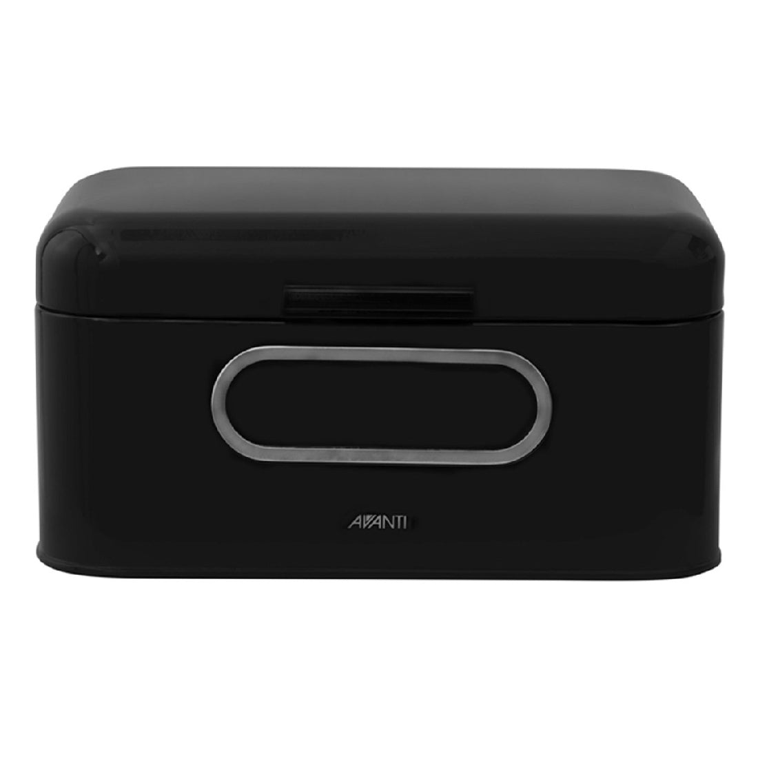 Avanti Compact Retro Bread Bin With Window - Black