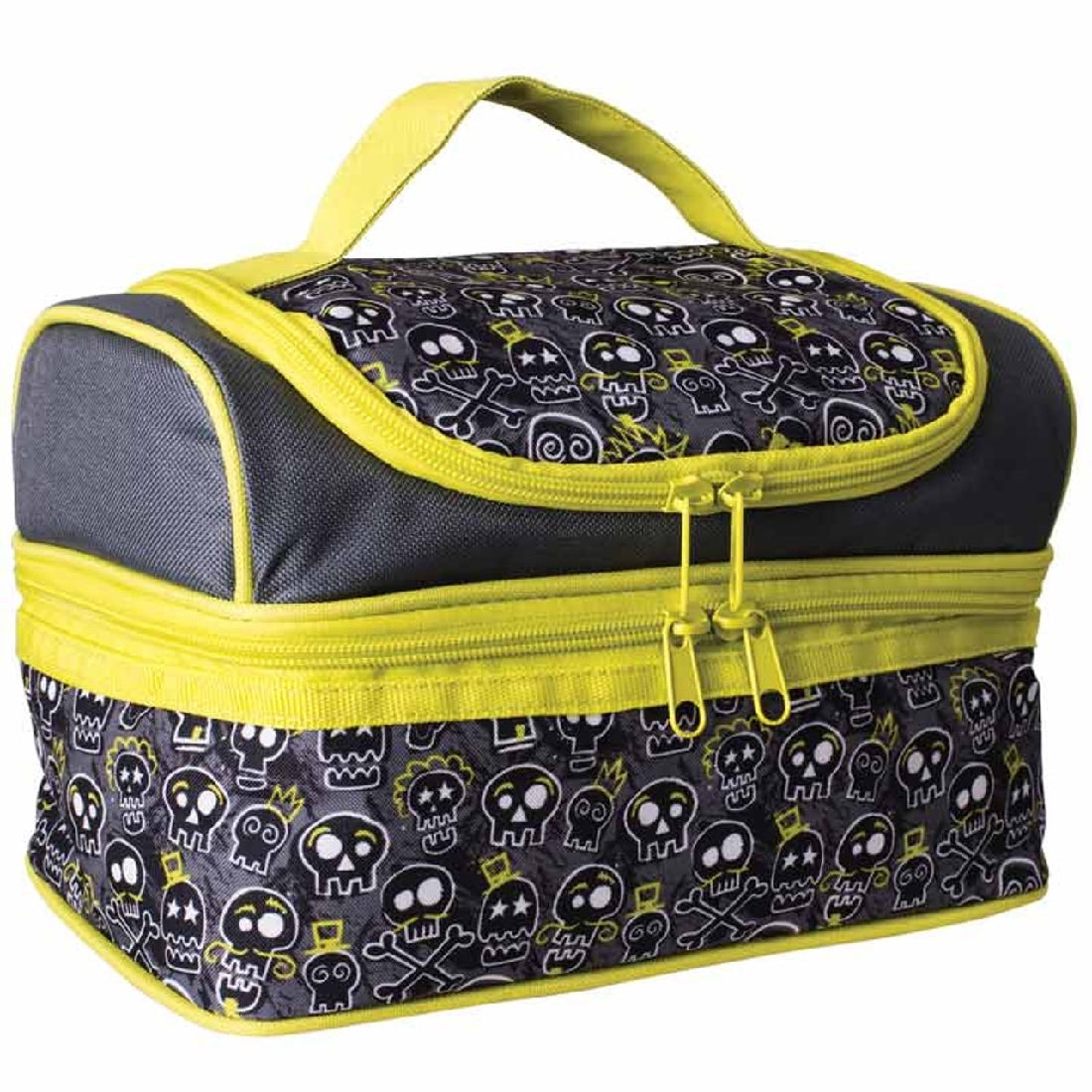 Avanti Yum Yum Double Decker Lunch Bag Skull - Grey