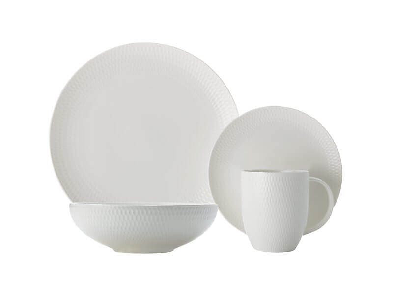 Maxwell & Williams White Basics Diamonds Dinner Set 16 Piece
