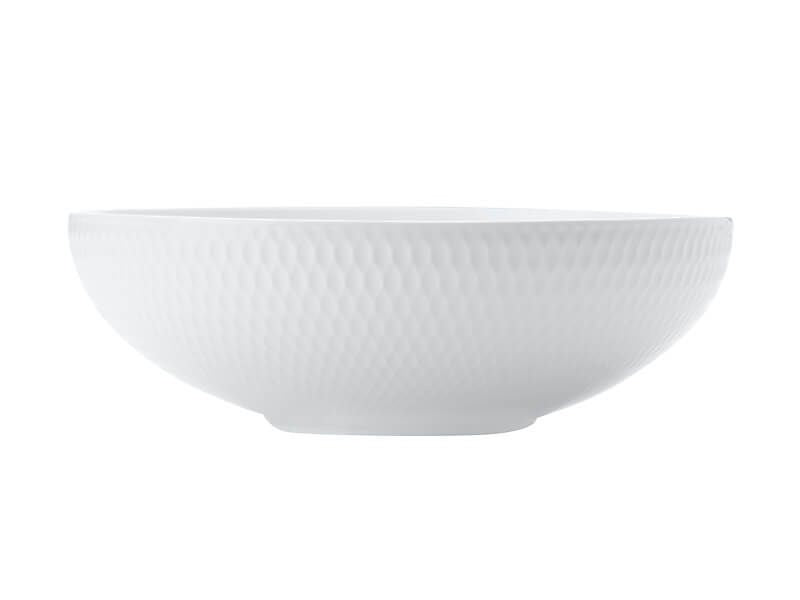 M&w White Basics Diamond Coupe Bowl 22cm