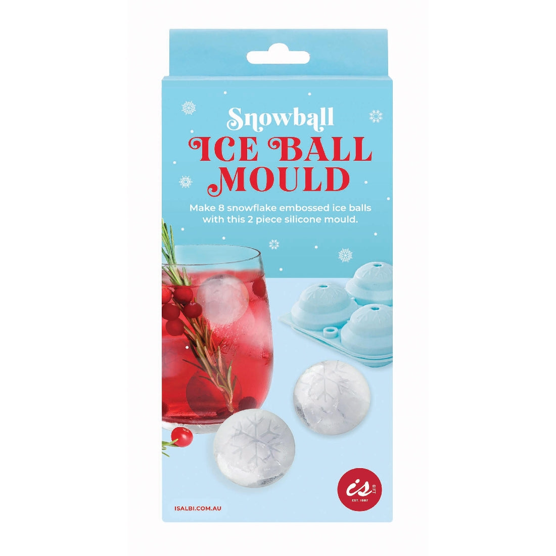 Snowball Ice Ball Mould Blue 20x10x4cm