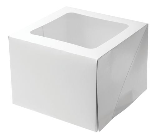 Mondo White Cake Box 6in Tall Square - 8x8"