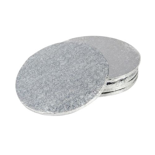 Mondo Cake Board Round - Silver Foil 4" 10cm