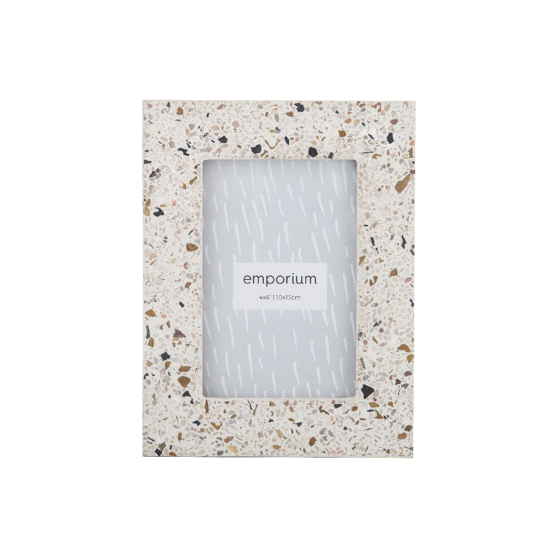 Emporium Letta 4x6" Photo Frame 16x2x21cm Natural Terrazzo
