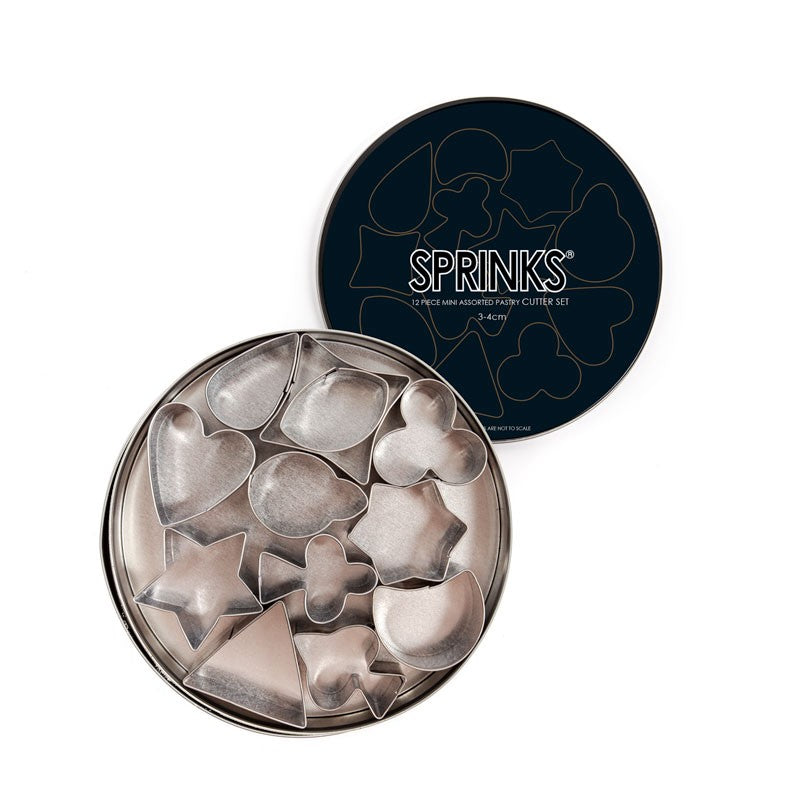 12 Piece Mini Assorted Stainless Pastry Cutter Set - By Sprinks